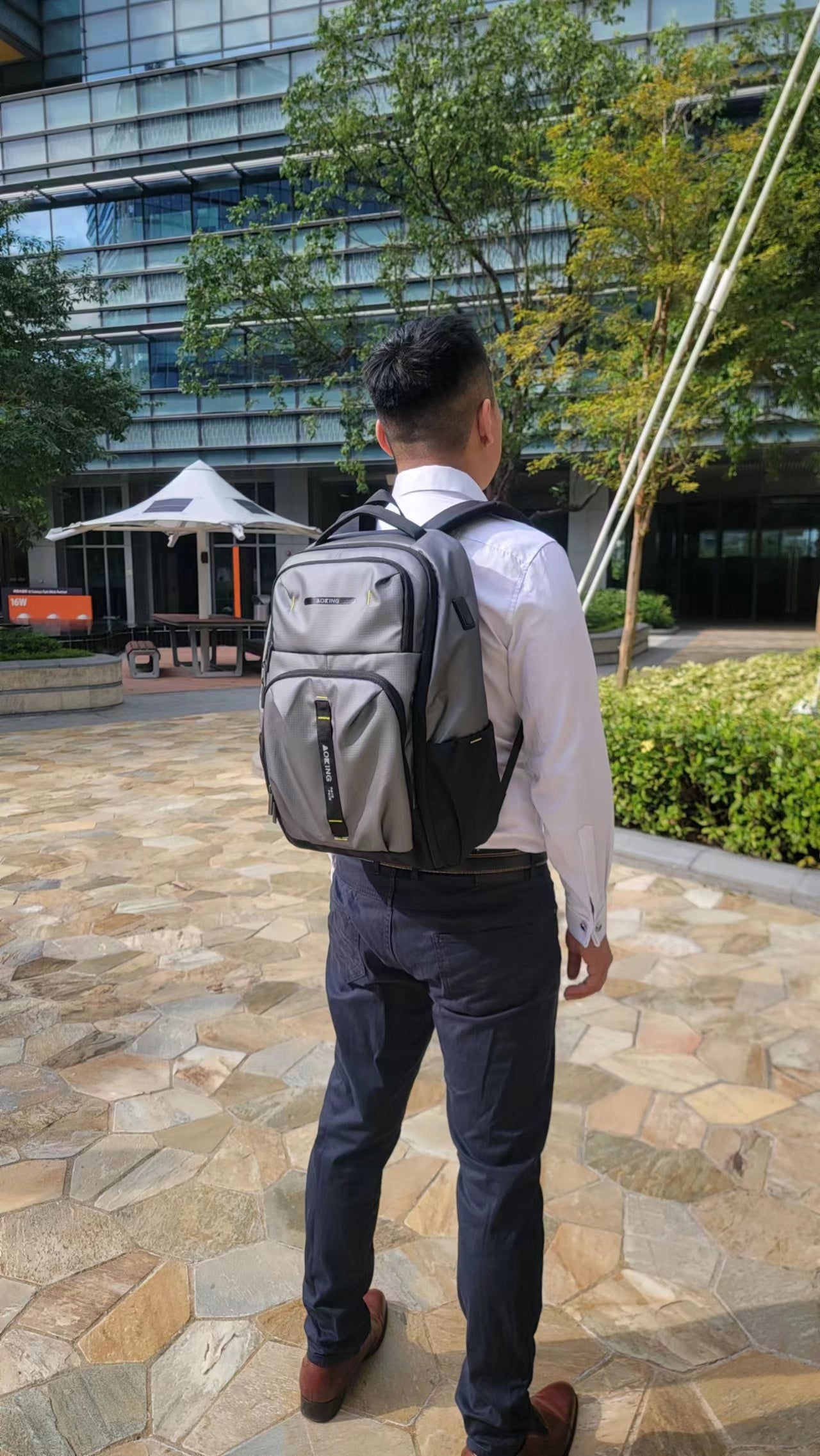 Travel business backpack SN2640 Silver