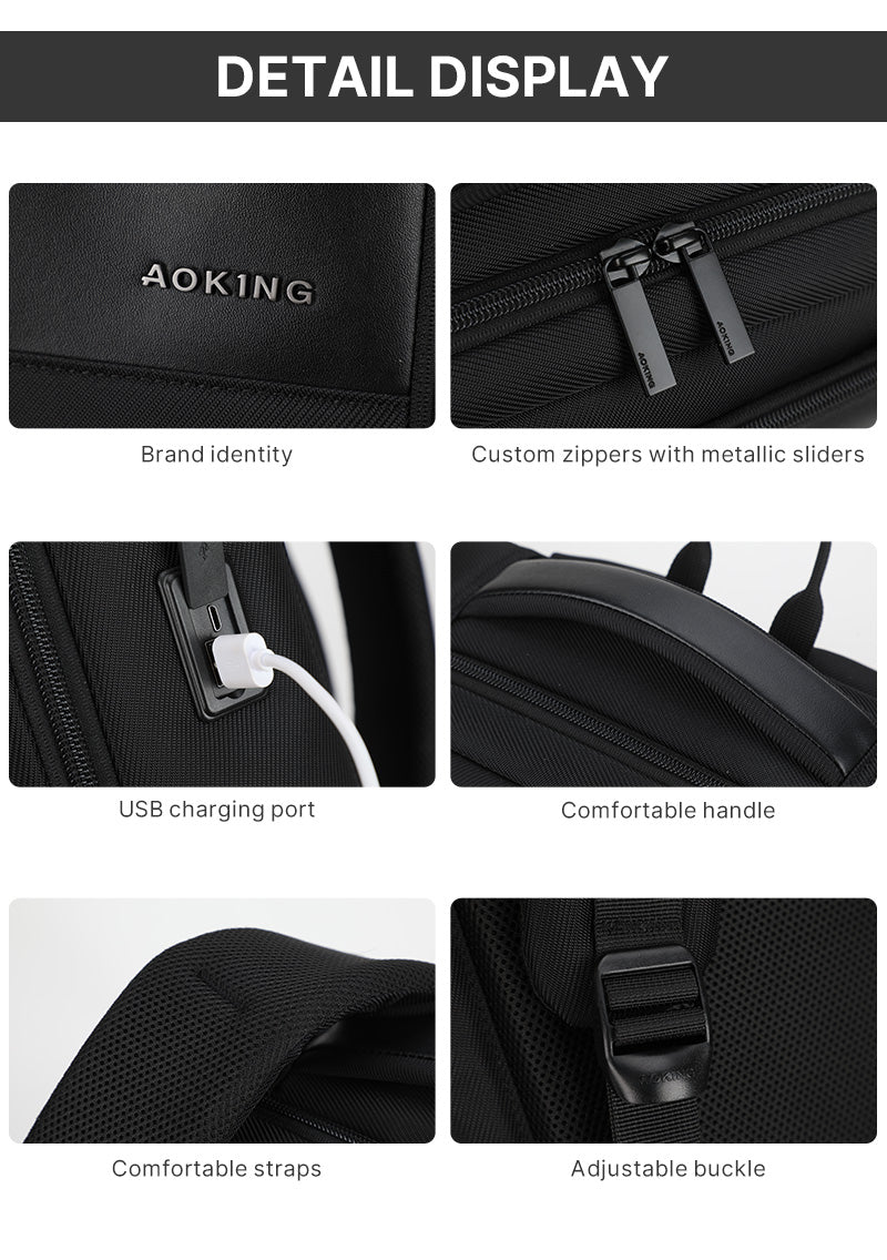 Aoking Business Laptop Backpack SN3087 Black