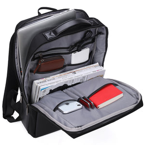 Aoking Leather Laptop Bag Business Multiple USB Charging Backpack Travel School Bag SN96758 - FD43858626
