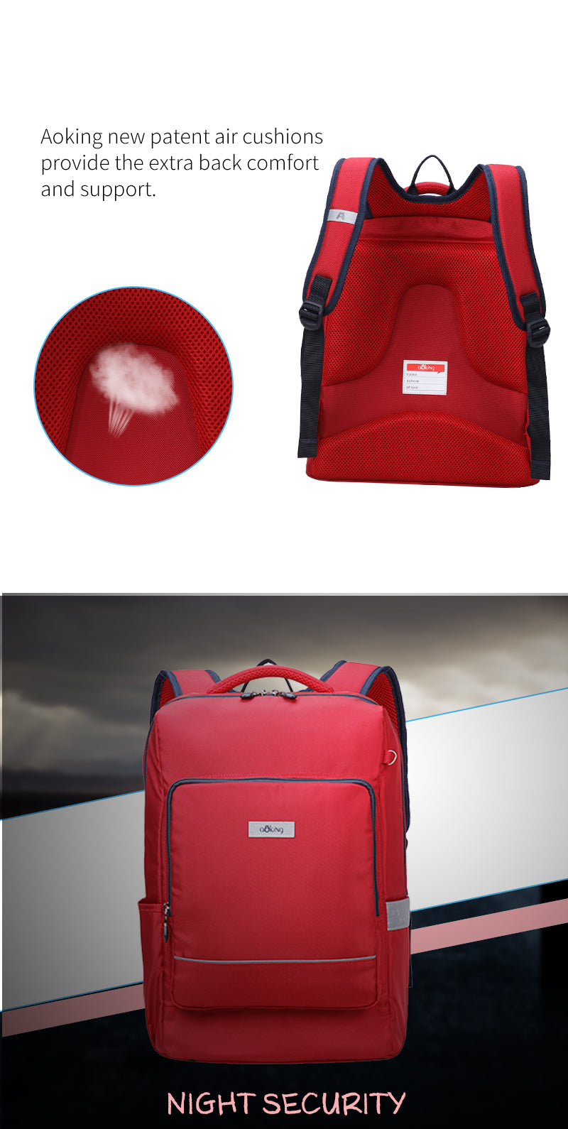 Aoking spine protection backpack specially designed for students under 140cm in height B8771