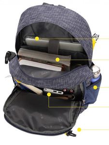 Aoking 升級版懸浮護脊彈力肩帶減重書包背包 藍黑色 (中學生Size) JN470322B