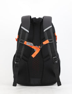 Aoking 升級版懸浮護脊彈力肩帶減重書包背包 純黑+橙色 (中學生Size) JN470322B-47